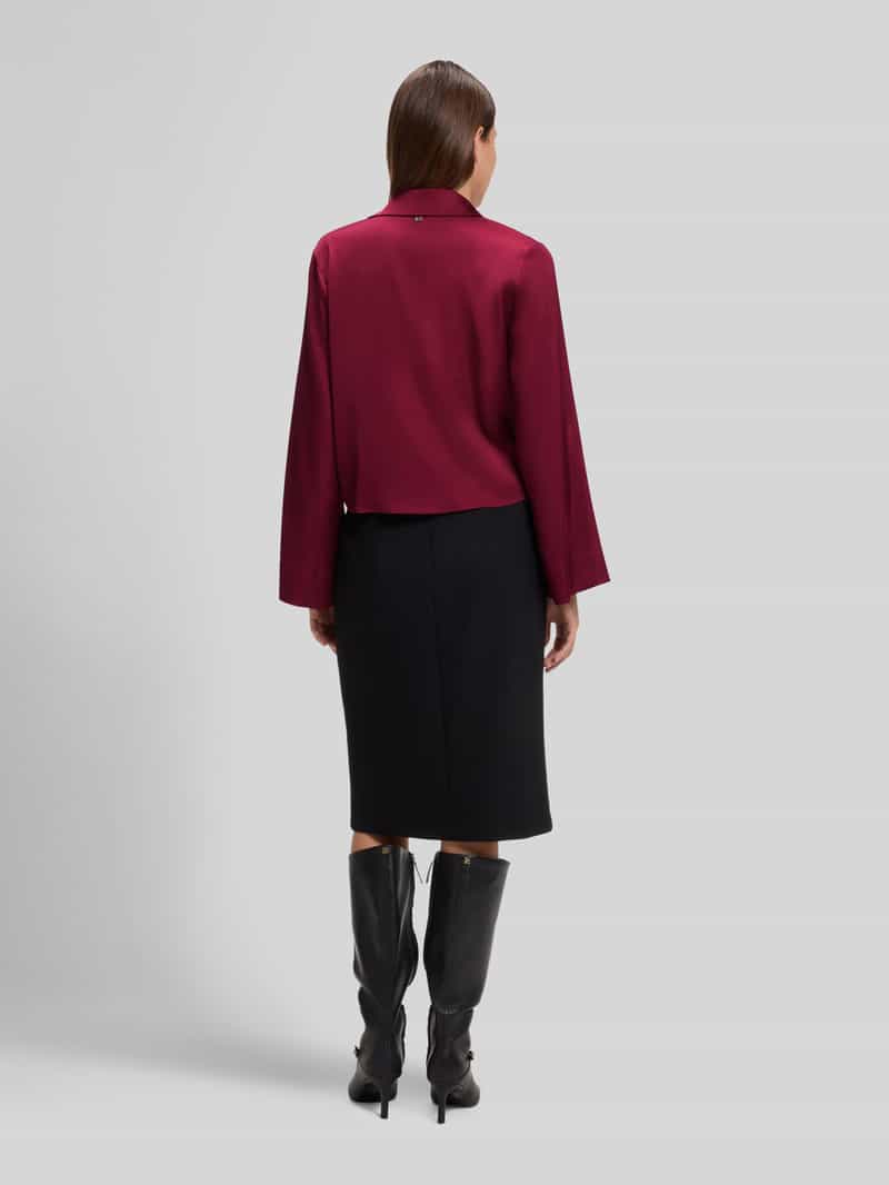 HUGO Loose fit blouse met lange mouwen met strikdetail model 'Errika'
