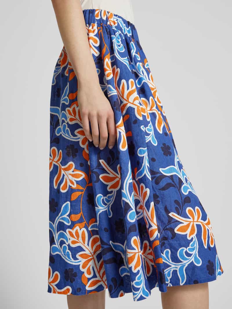 seidensticker Linnen rok met all-over print model 'Washer!'
