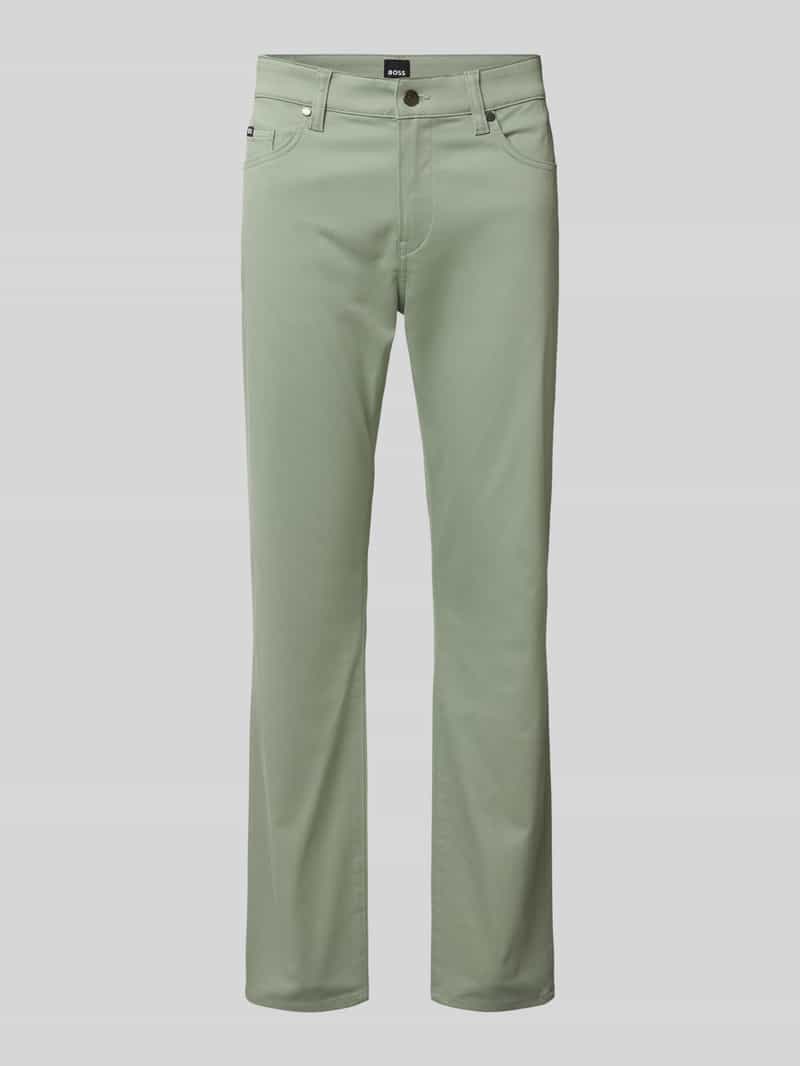 Boss Slim fit stoffen broek met stretch model 'Delaware'