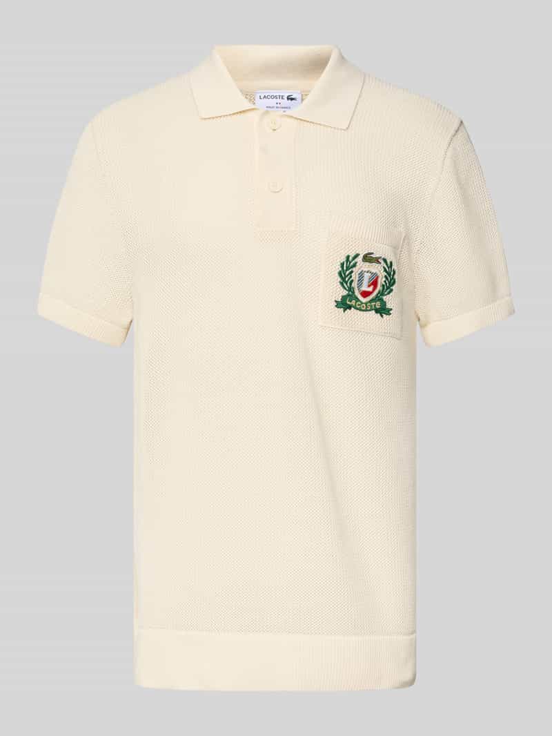Lacoste Classic fit poloshirt met labelstitching