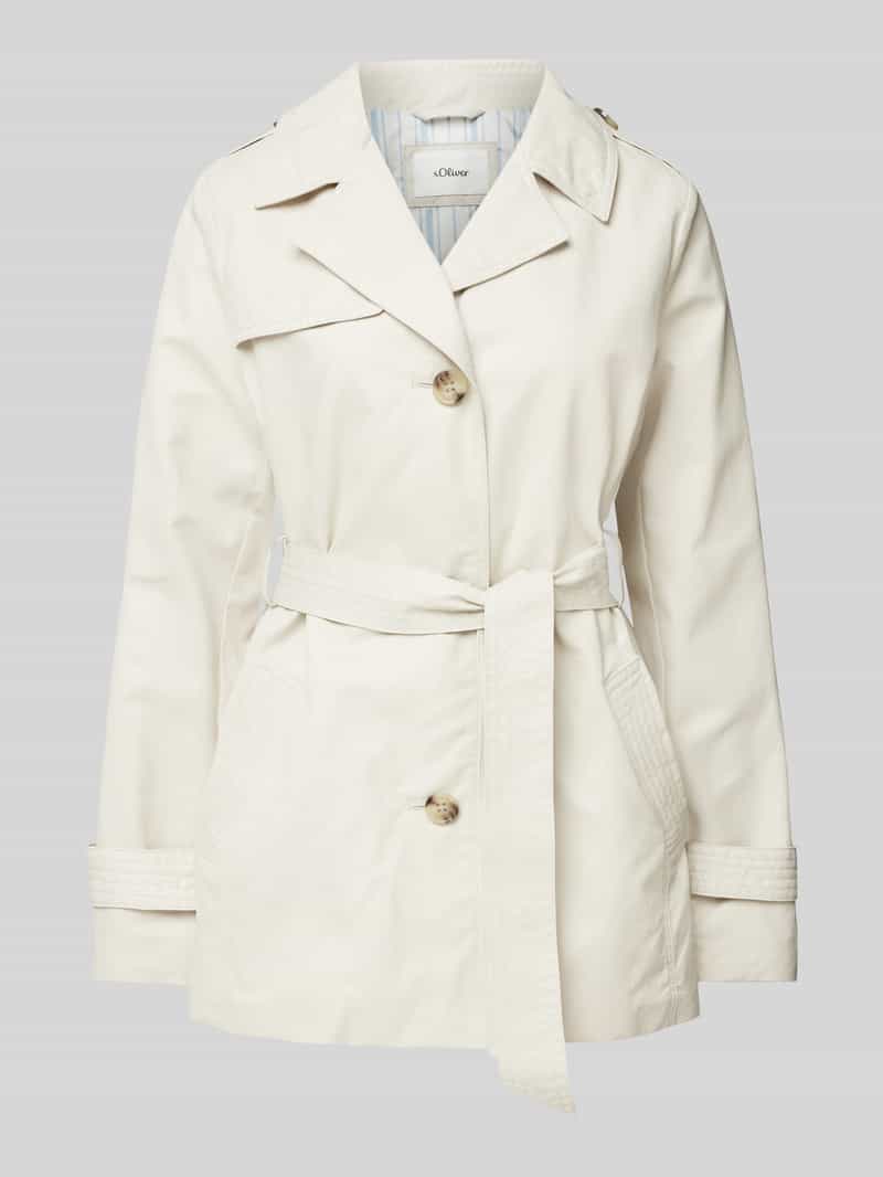 s.Oliver RED LABEL Korte trenchcoat met strikceintuur