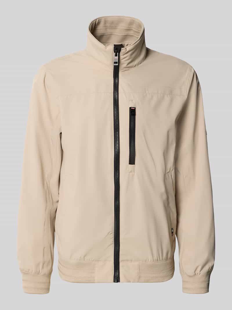 Tom Tailor Comfort Fit Blouson mit geripptem Rumpfabschluss in Beige, Größe M 2013327M
