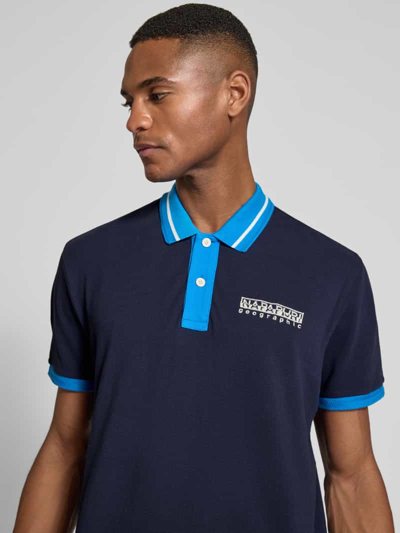 Napapijri Regular fit poloshirt met labelstitching model 'E-MURLO'