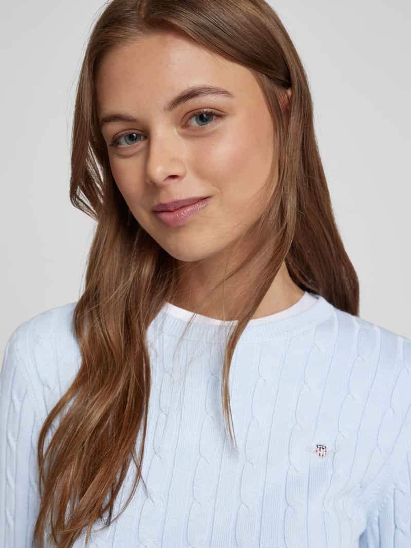 Gant Gebreide pullover met labelstitching