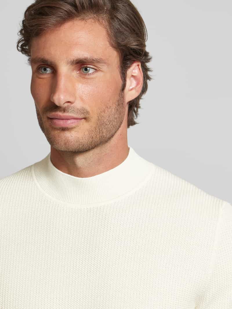 Boss Gebreide pullover met structuurmotief model 'Derano'