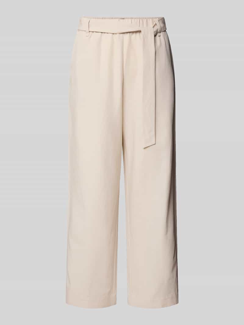 comma Straight leg stoffen broek met verkort model