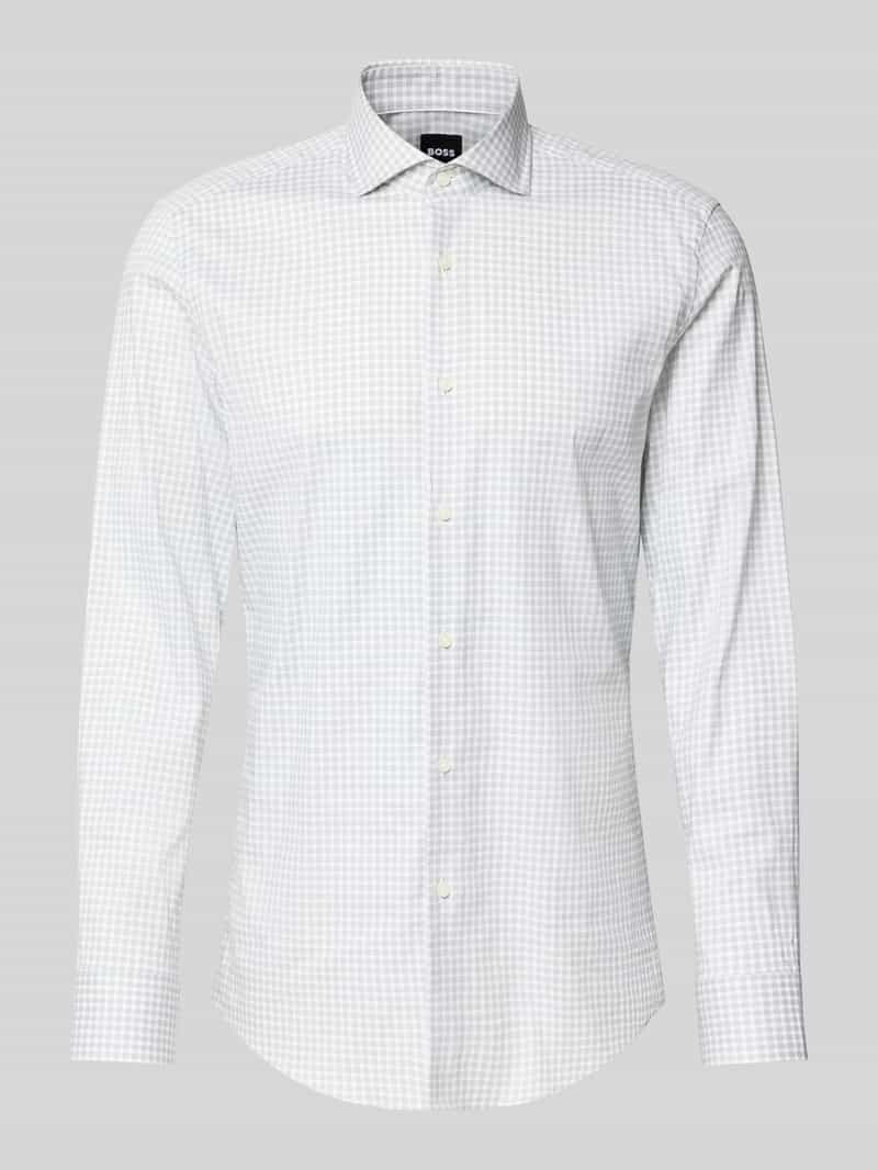 Boss Slim fit zakelijk overhemd van katoenmix model 'H-HANK-SP'