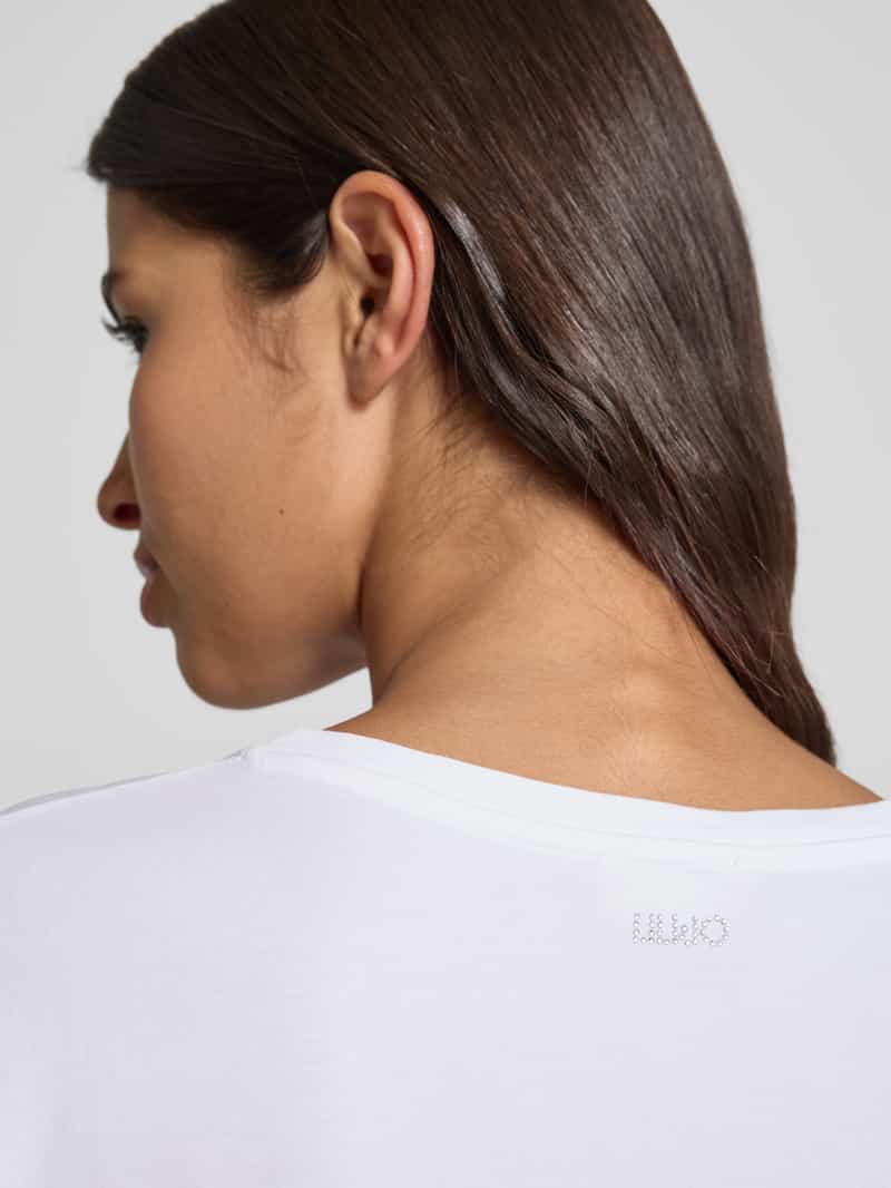 Liu Jo White T-shirt met siersteentjes