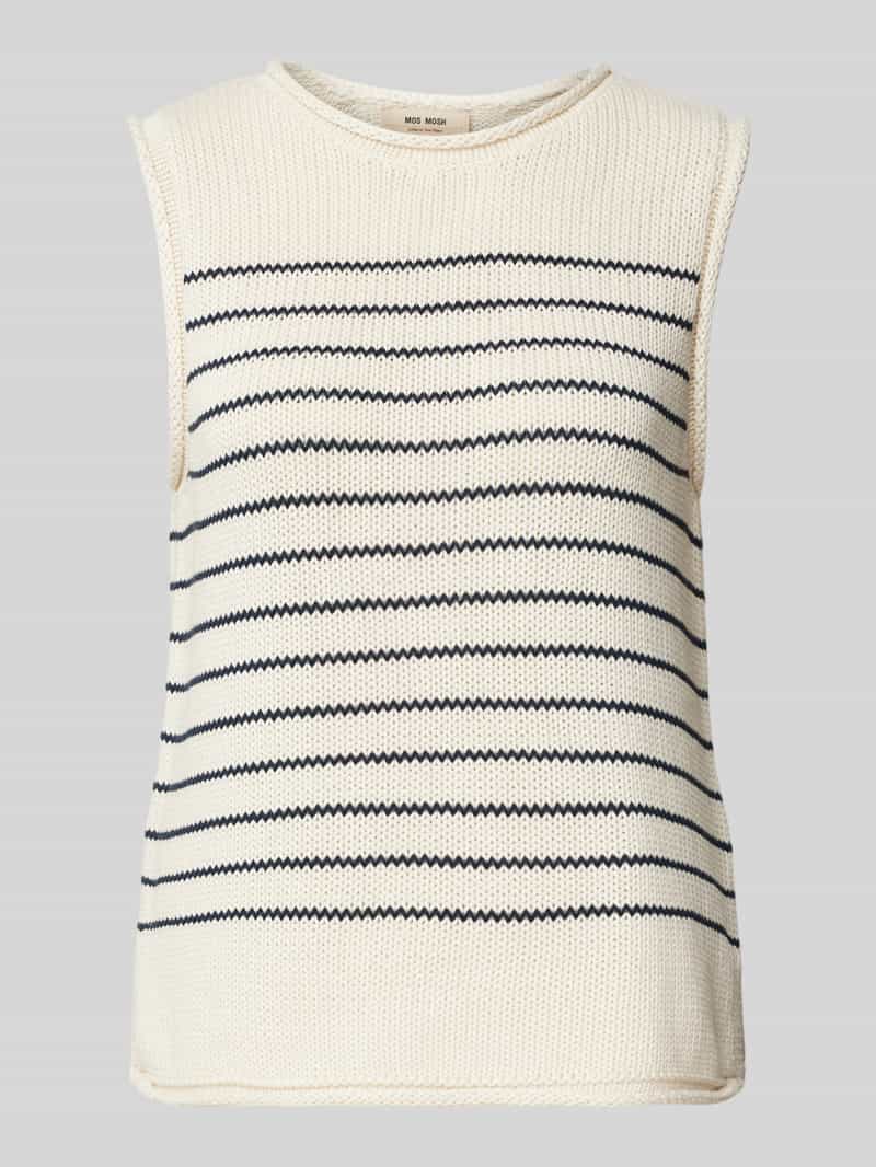 MOS MOSH Gebreide top met ronde hals model 'AUBIN'
