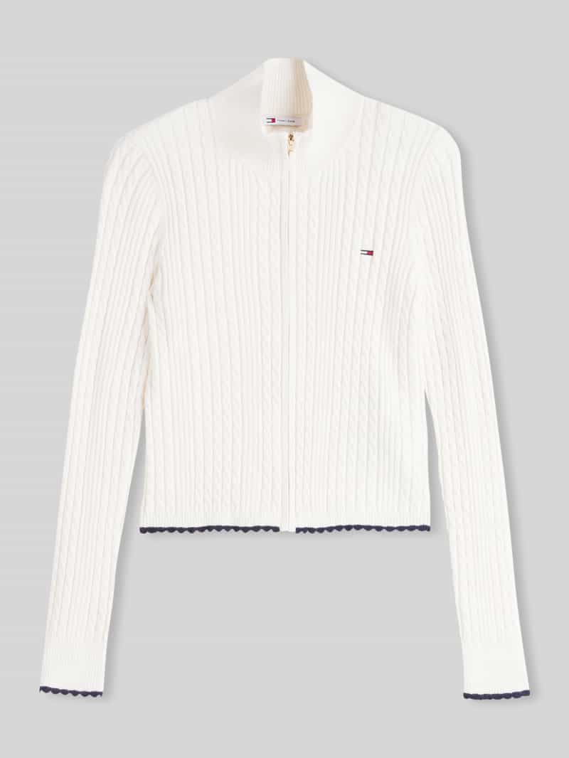 Tommy Jeans Slim fit gebreid jack van viscosemix