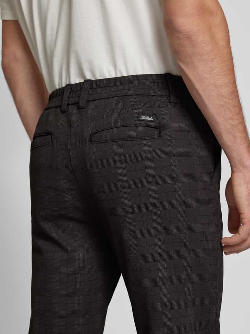 Blend Regular fit stoffen broek met bandplooien