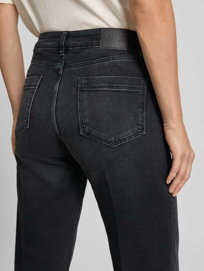 someday Straight leg jeans met knoop- en ritssluiting model 'Carie'