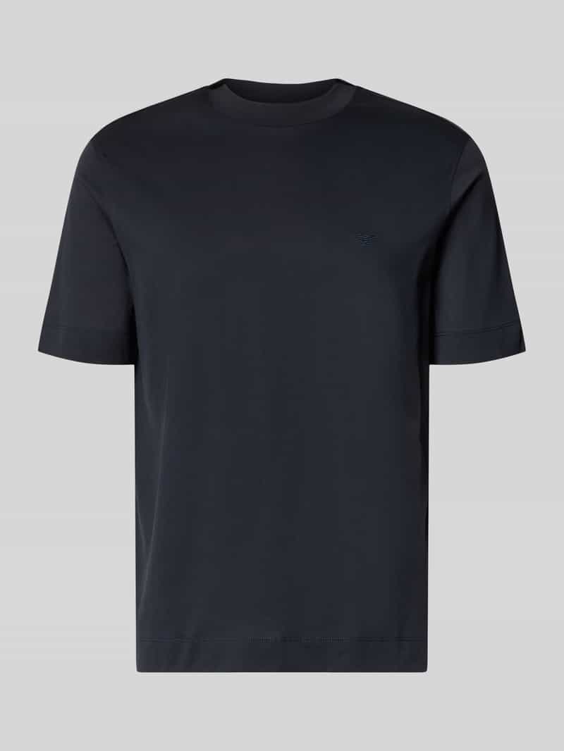 Emporio Armani Herren T-Shirt Mit Rundhalsausschnitt In Marine Größe Groß