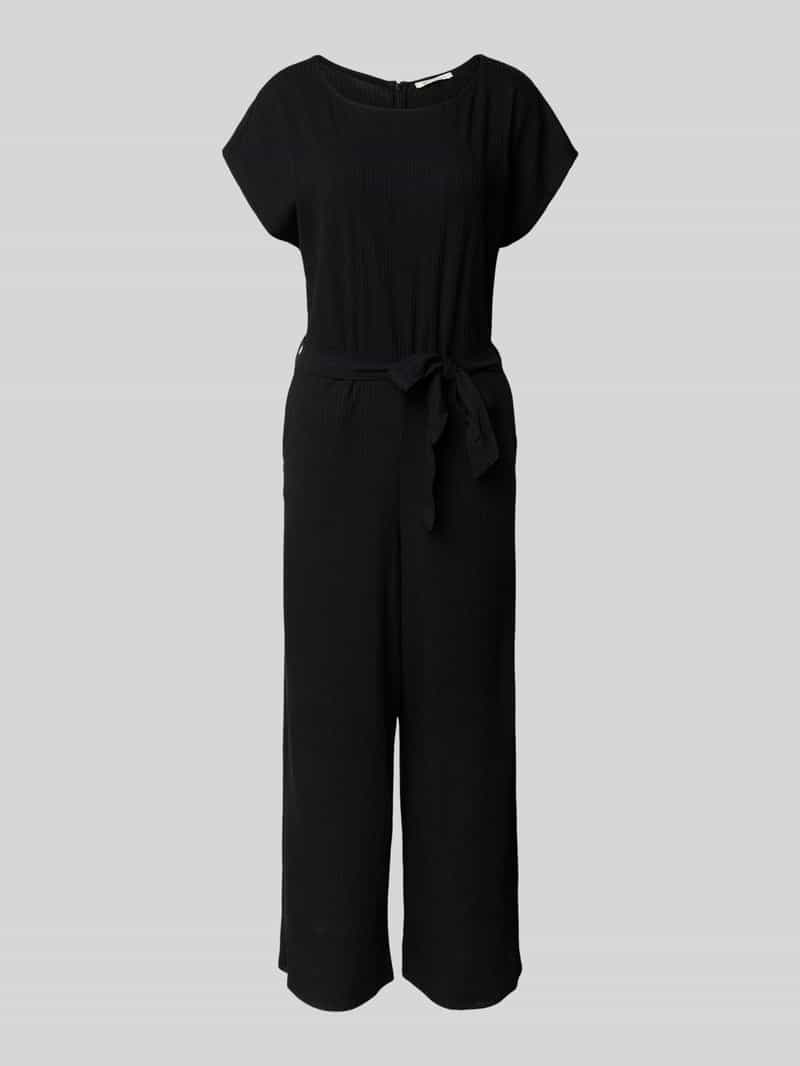 Tom Tailor Denim Regular fit jumpsuit in culottestijl met tailleriem