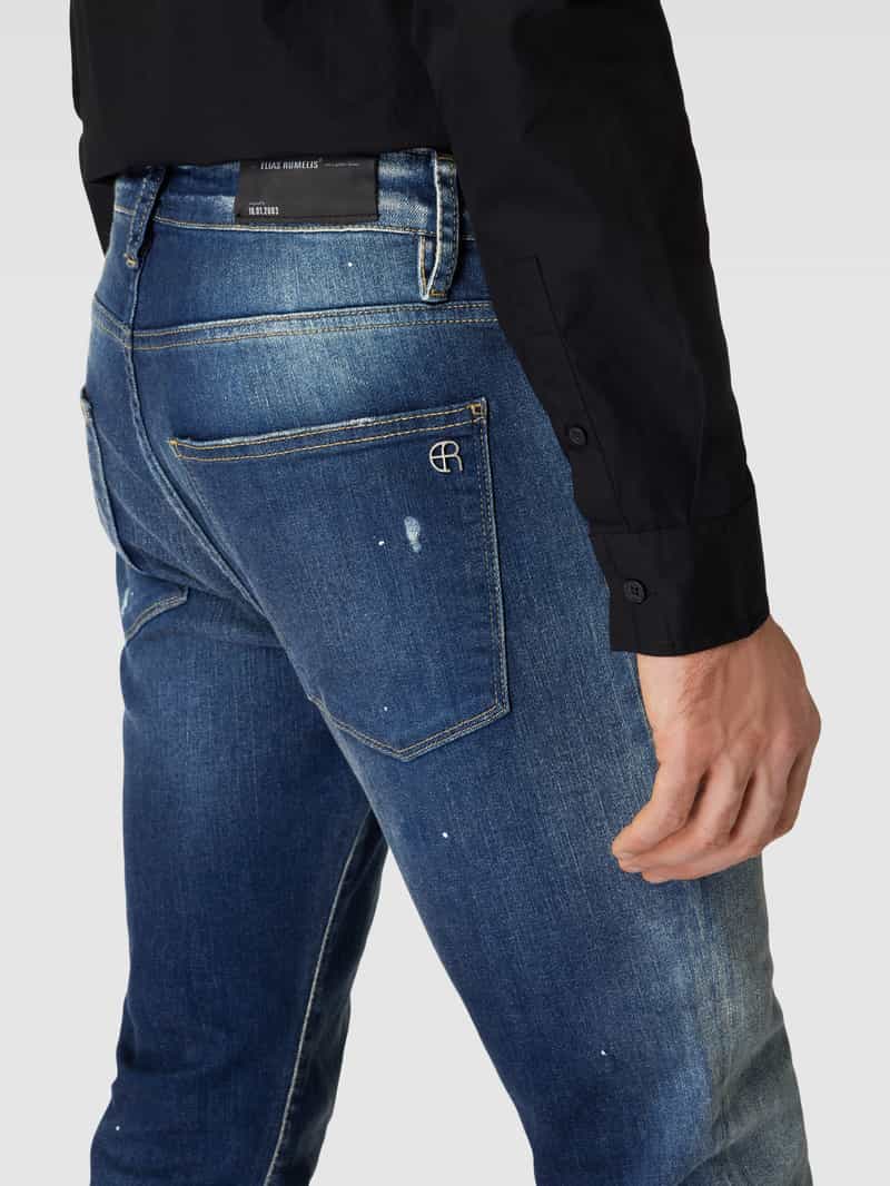 ELIAS RUMELIS Tapered fit jeans in destroyed-look model 'Noel'
