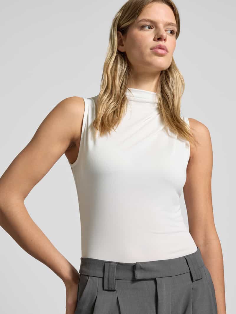 Pieces Regular fit top met opstaande kraag model 'MADISON'