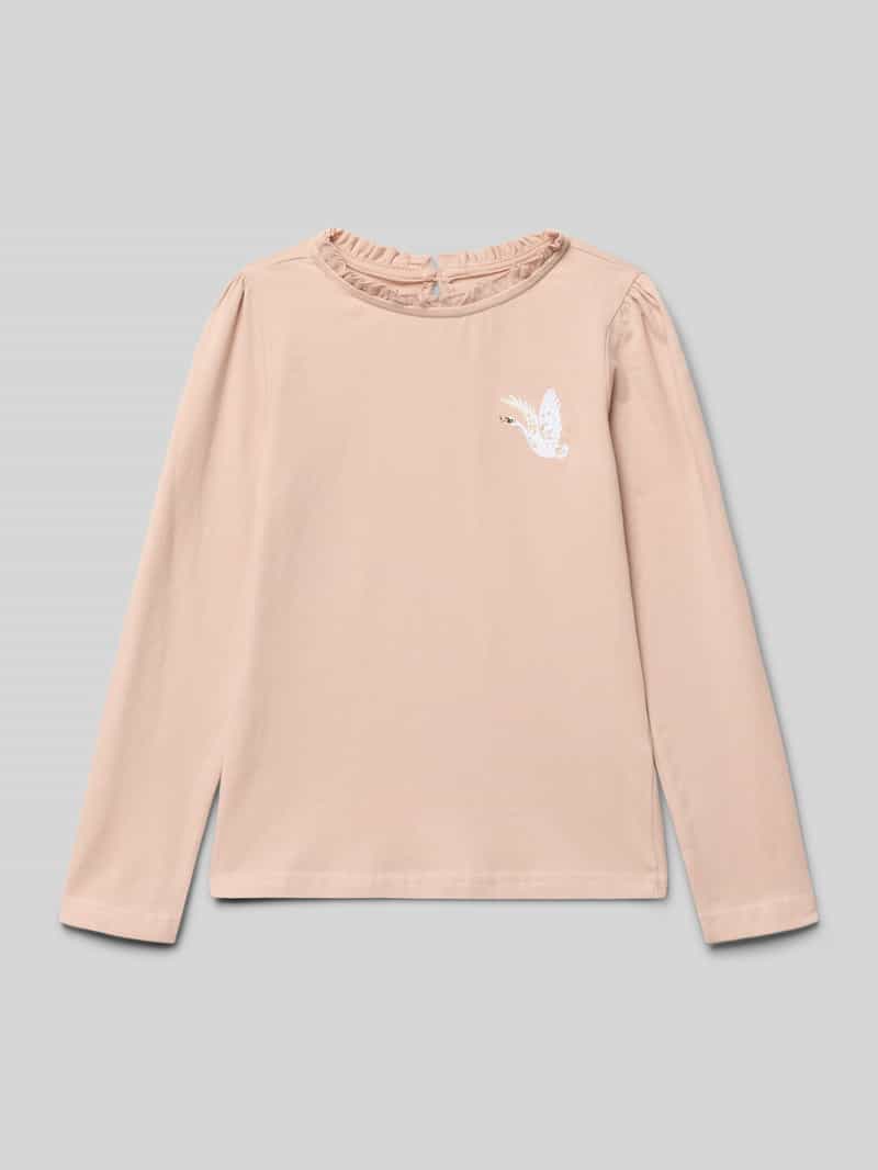 BLUE SEVEN Regular-fit shirt met lange mouwen met logoprint