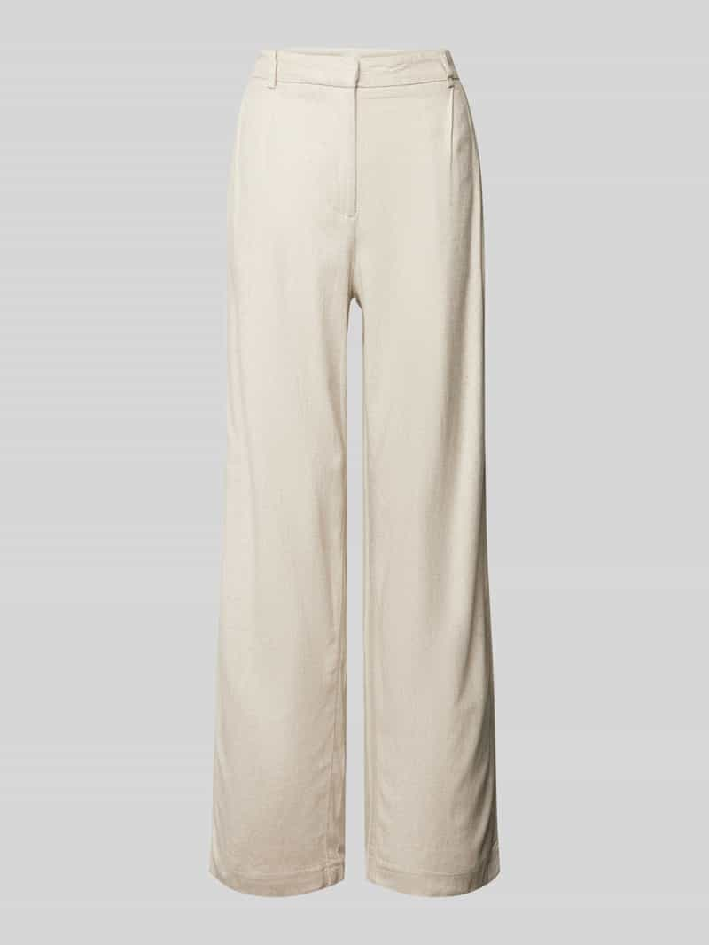 Object Wide leg stoffen broek met geweven motief, model 'LIVA LO'