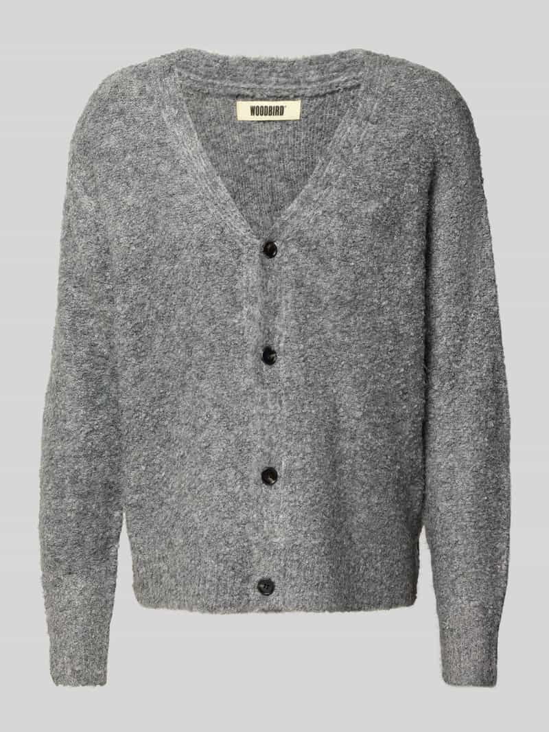 WOODBIRD Gebreid jack met V-hals model 'Koon'