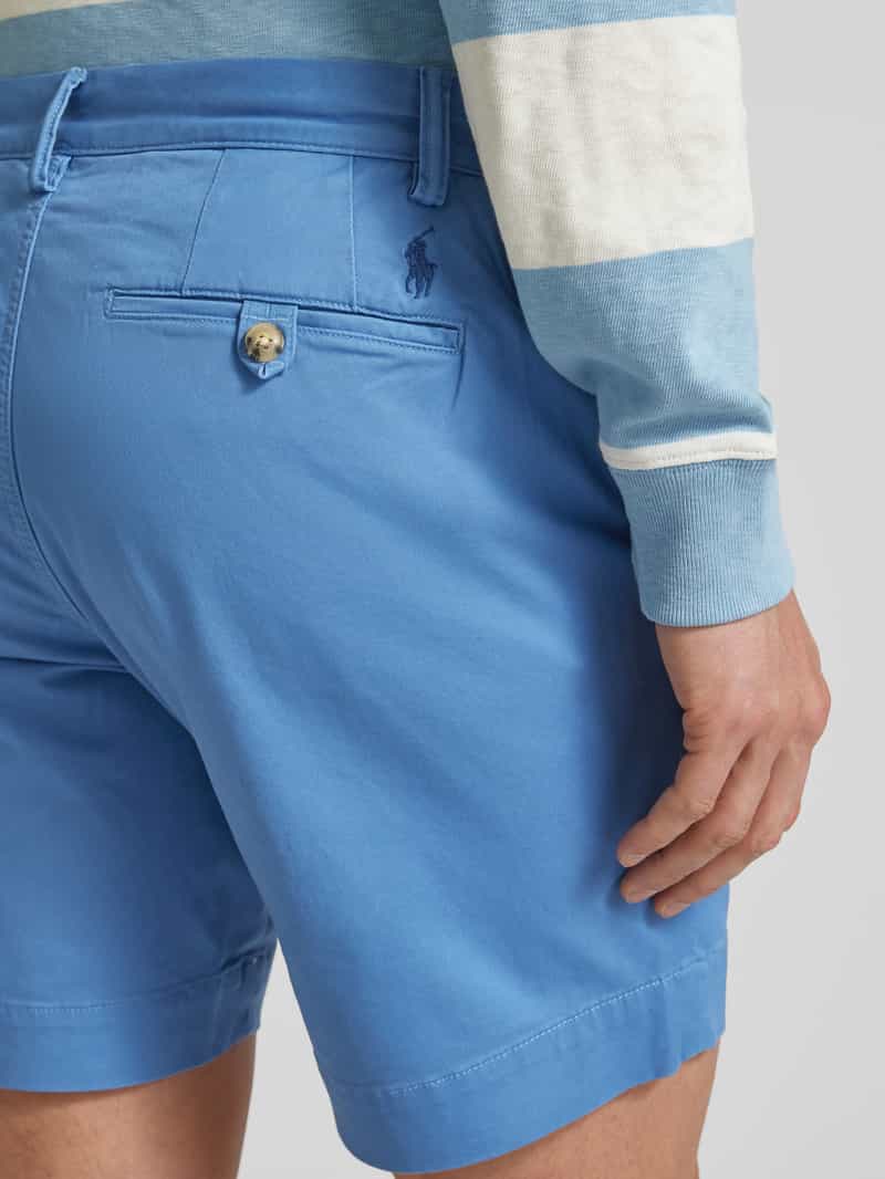 Polo Ralph Lauren Stretch straight fit korte broek met riemlussen model 'BEDFORD'