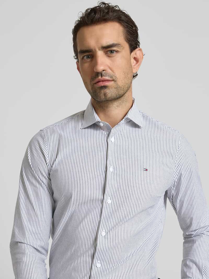 Tommy Hilfiger Tailored Slim fit zakelijk overhemd van katoenmix