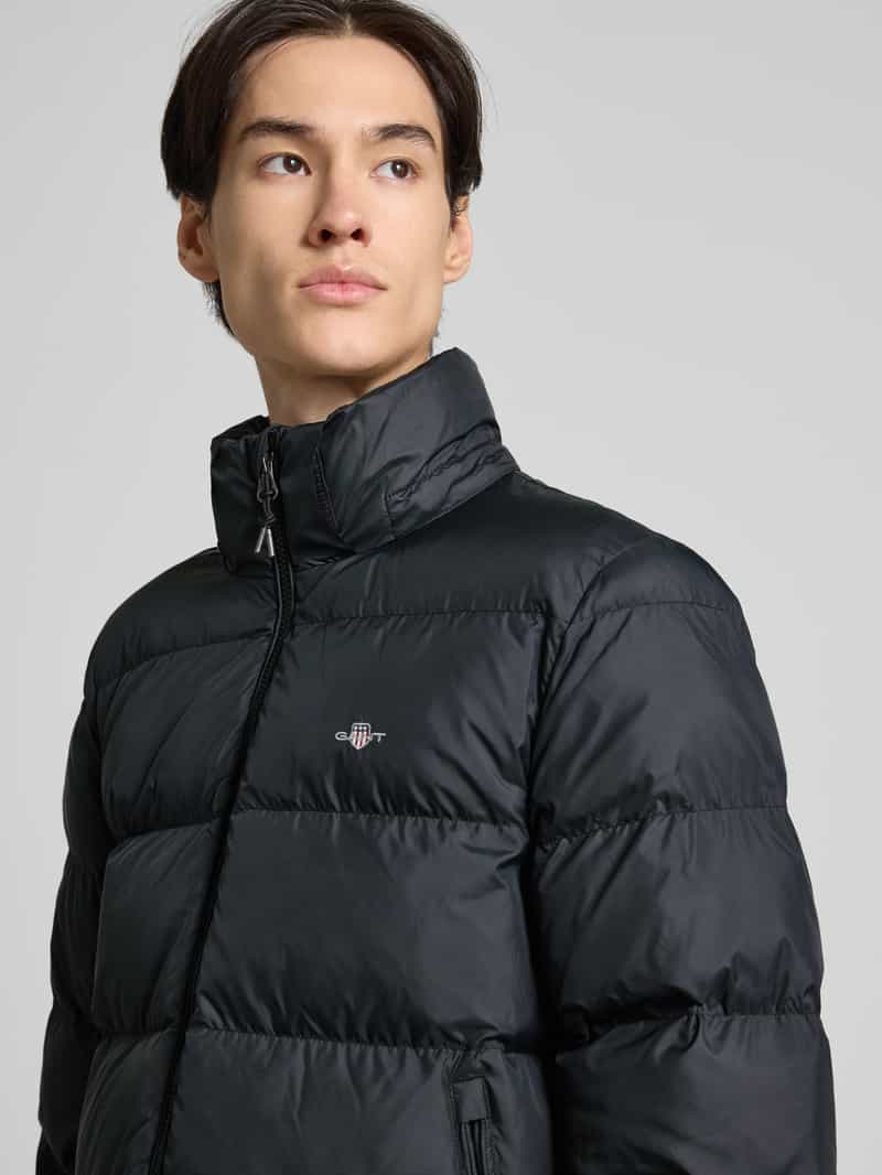 Gant Regular fit gewatteerd jack met logostitching model 'Cloud'