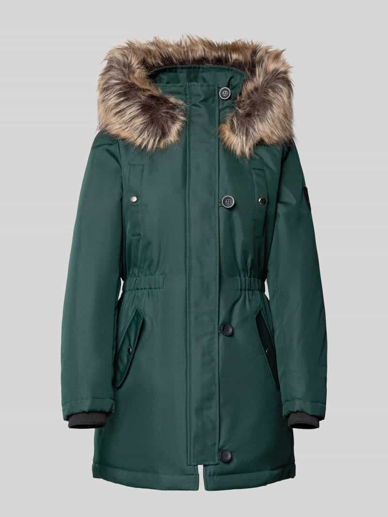 Only Regular fit parka met labelpatch model 'IRIS'