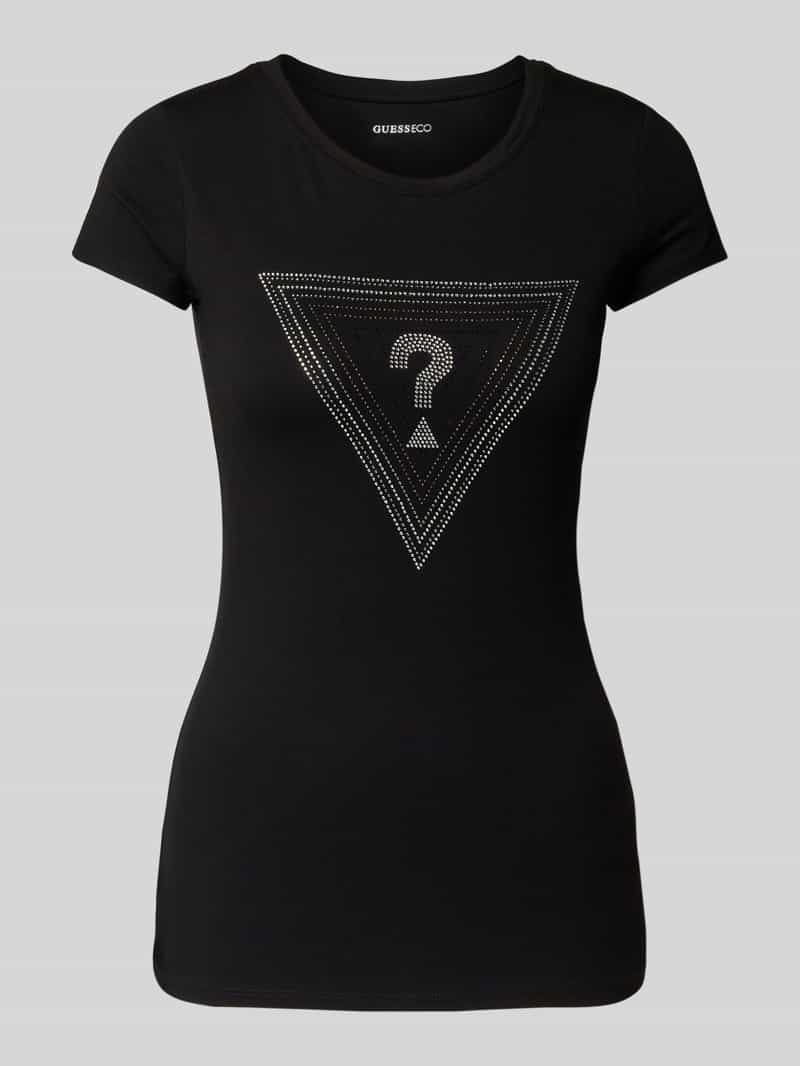 Guess T-shirt met siersteentjes