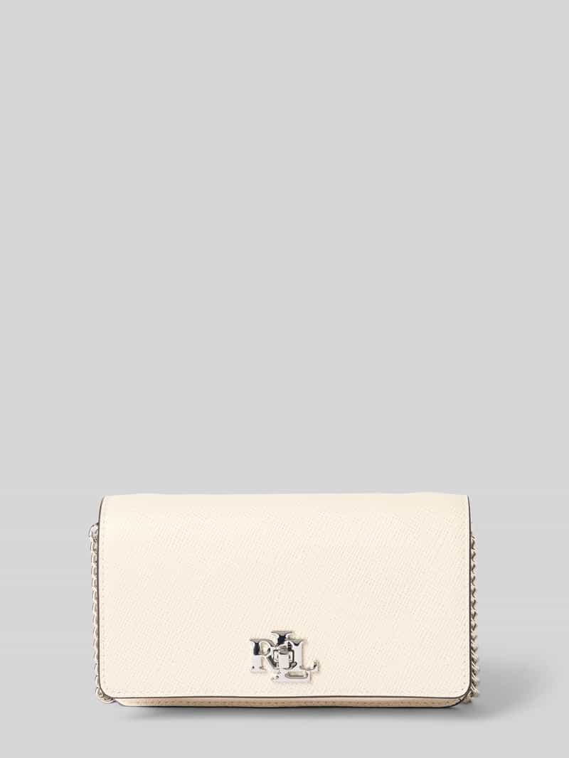 Lauren Ralph Lauren Schoudertas van runderleer met labelapplicatie