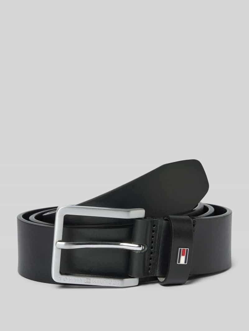 Tommy Hilfiger Leren riem Oliver met contrastgesp en logo-lus