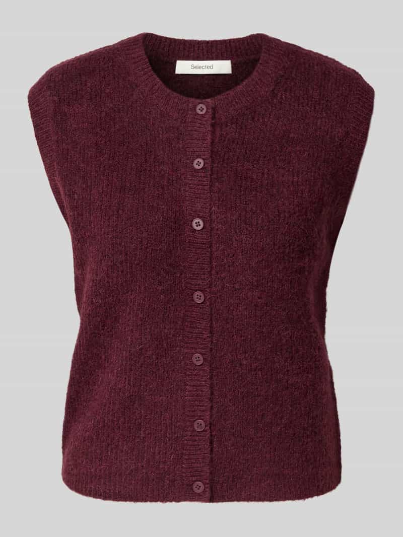 Selected Femme Regular fit mouwloos vest van wolmix model 'LULU'