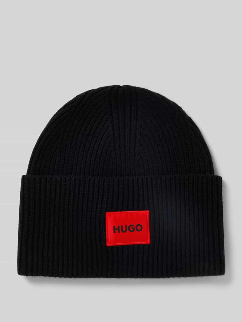 HUGO Beanie van scheerwolmix model 'SAFFA'