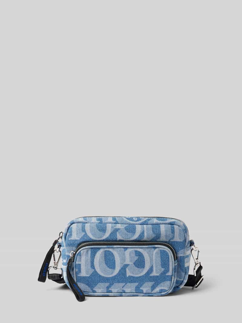 Hugo Blue Schoudertas met labelprint model 'Roselyn'