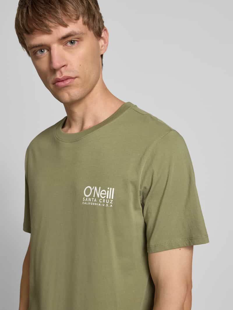 O'Neill T-shirt met logoprint en ronde hals