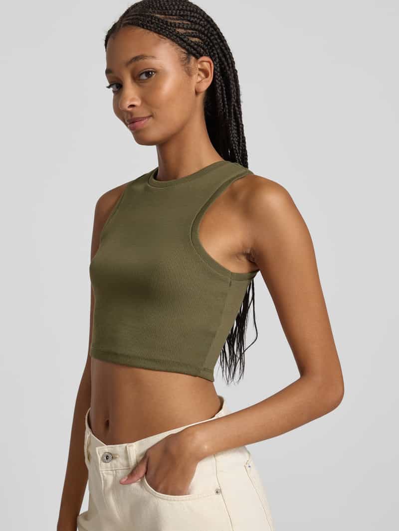 Only Slim fit korte tops van katoenmix model 'VILMA'