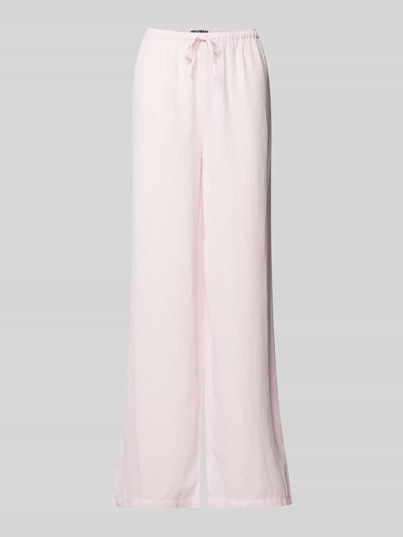 Review Wide leg pyjamabroek met tunnelkoord