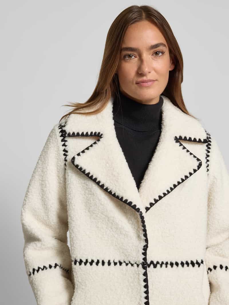 Beaumont Amsterdam Lange fleecejas met stitchings en steekzakken