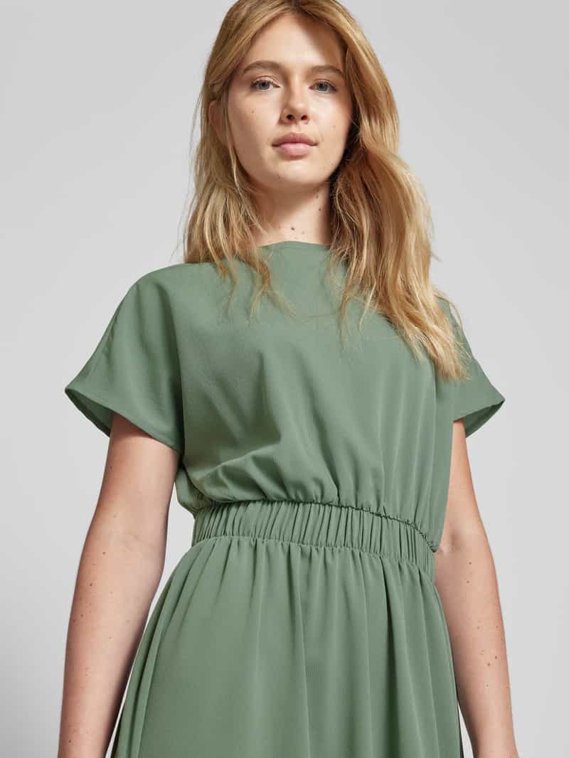 Vila Midi-jurk met elastische tailleband model 'Mathilde'