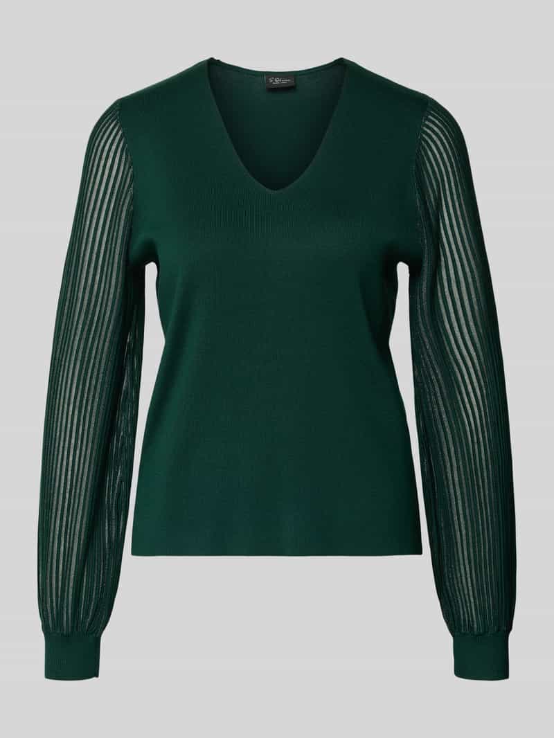 s.Oliver BLACK LABEL Regular fit pullover met semi-transparante ballonmouwen