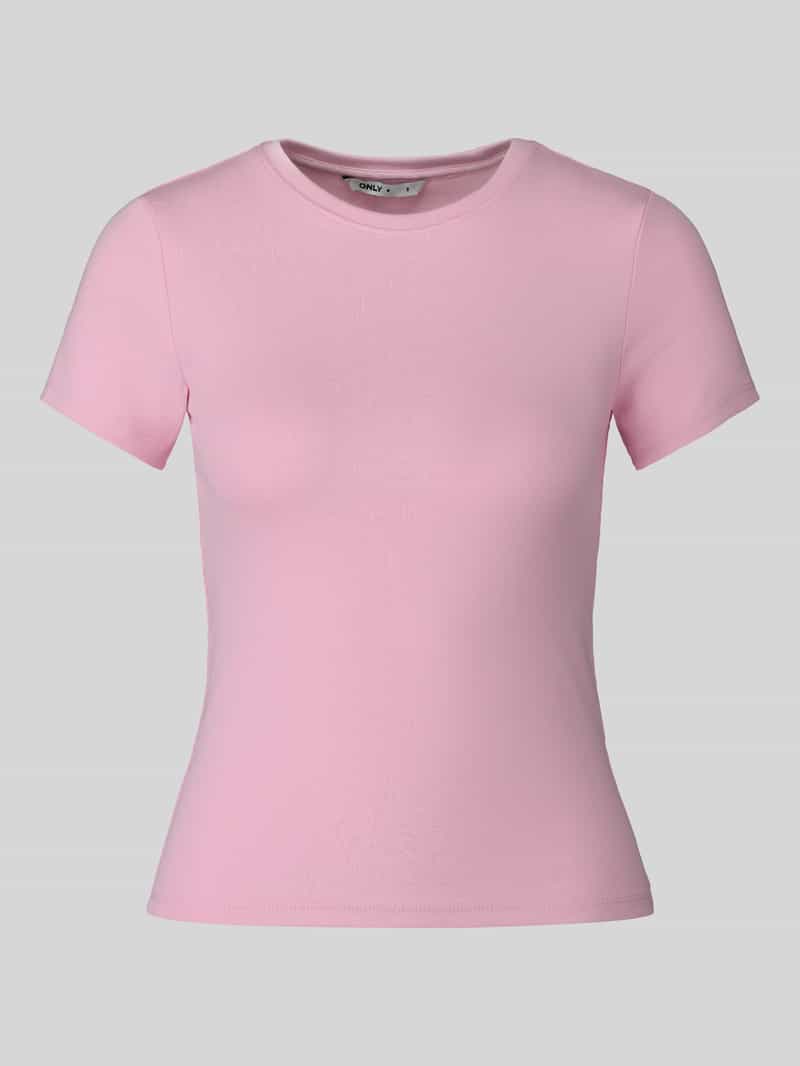 Slim fit t-shirt van katoenmix model 'RILEY'