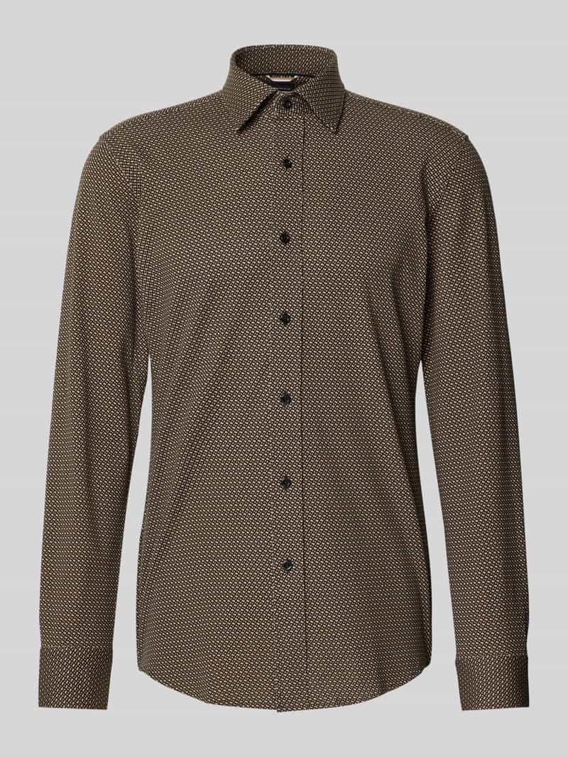 Boss Slim fit zakelijk overhemd van katoenmix model 'HANK'