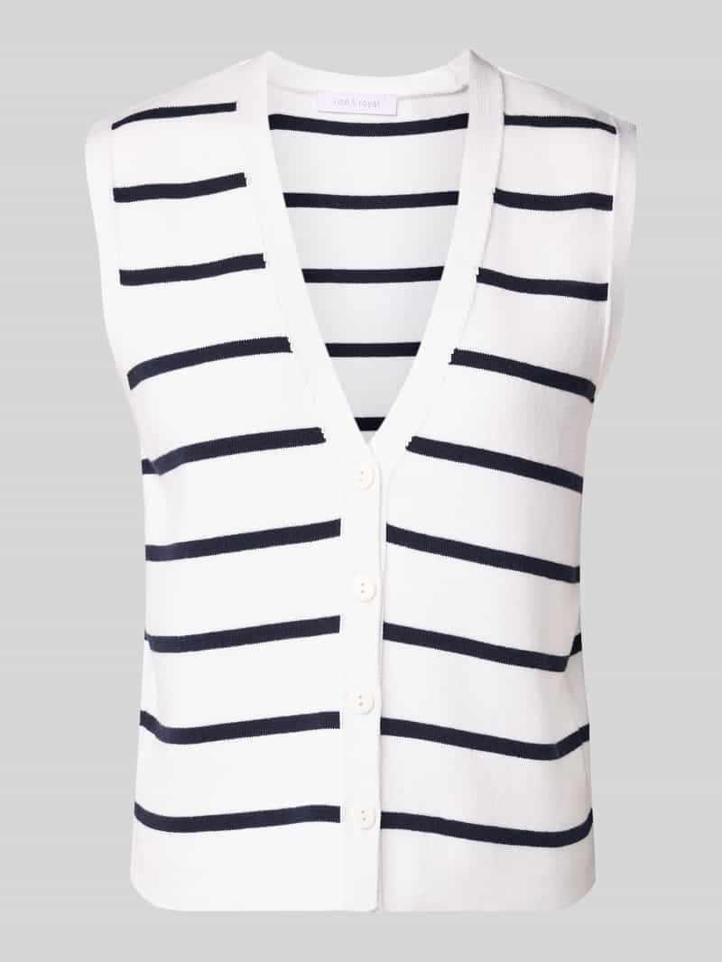 Rich & Royal Gebreid gilet met V-hals