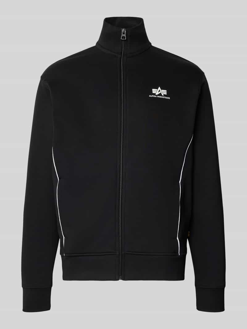 alpha industries Sweatjack met logo met opstaande kraag
