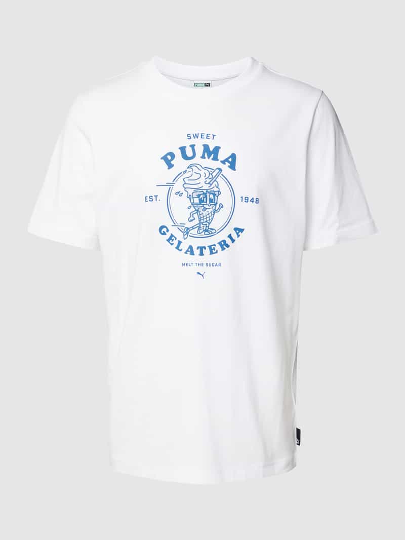 PUMA PERFORMANCE T-shirt met label- en motiefprint