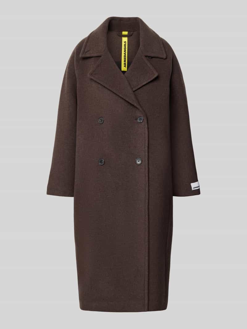 ARMEDANGELS relaxed fit lange jas van pure wol