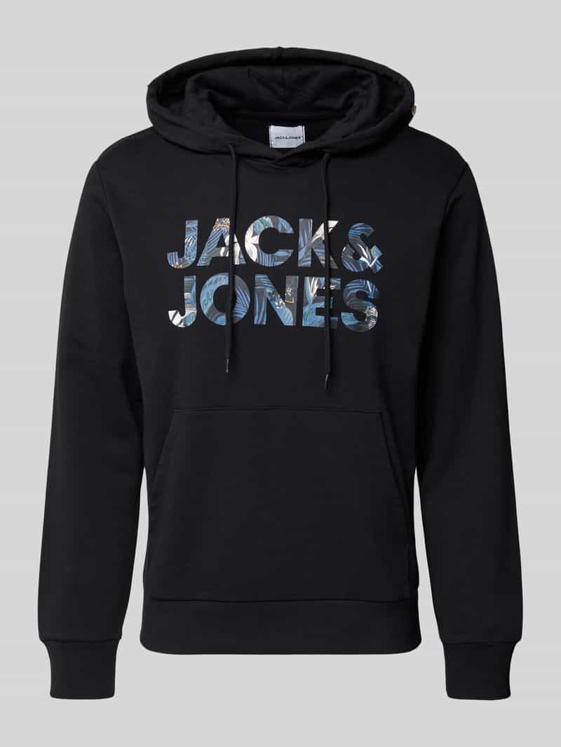 jack & jones Hoodie met labelprint model 'BRYAN'