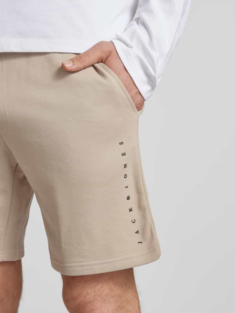 jack & jones Sweatshorts met labeldetail model 'GORDON'