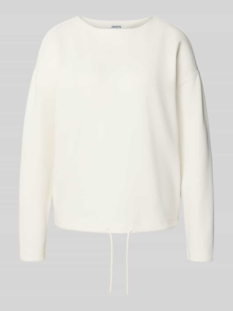 Jake*s Casual Longsleeve met ronde hals