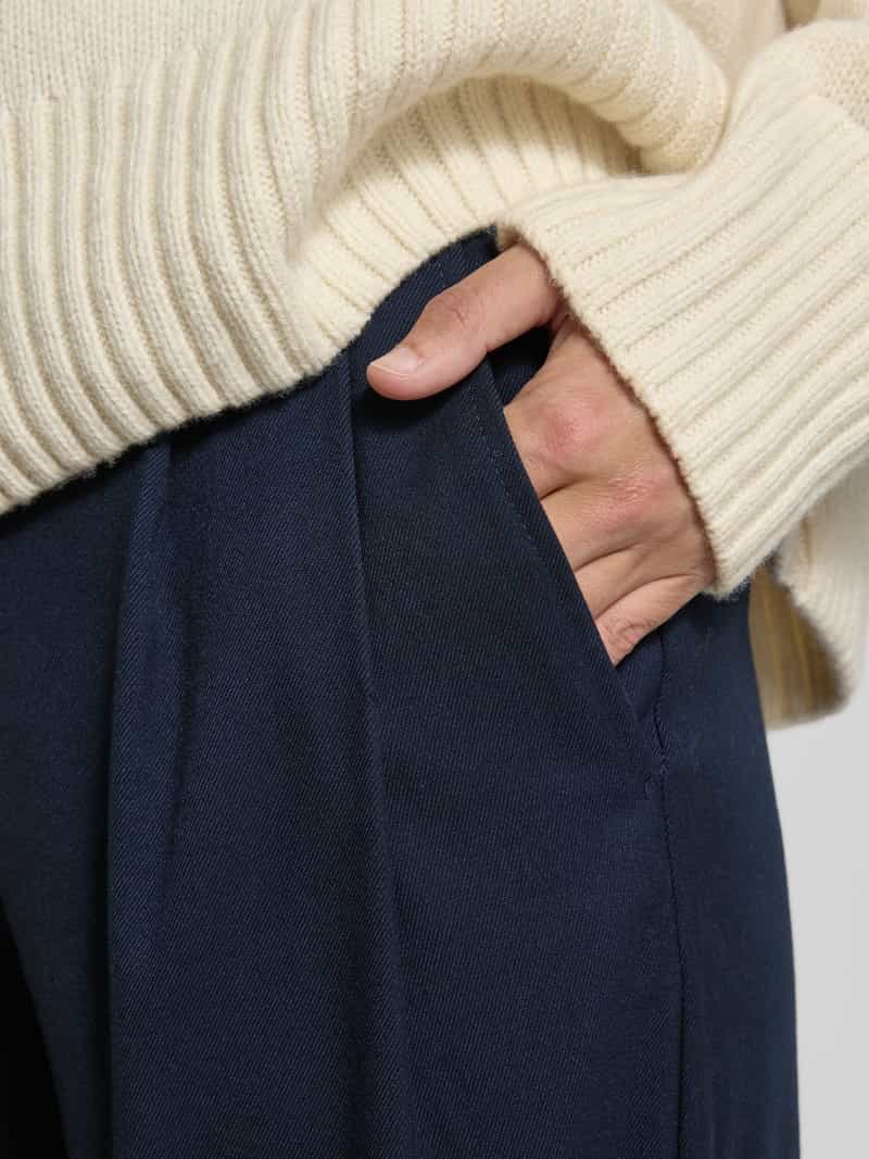 Stefanel Wide fit stoffen broek met viscose model 'Slouchy'