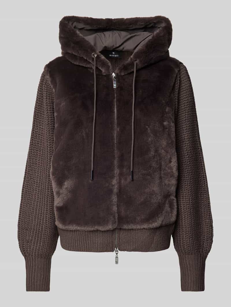 monari Gebreid jack met capuchon